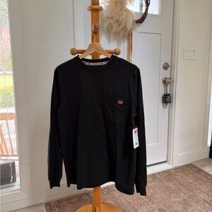 Wrangler Black Long-Sleeve Pocket Tee - Men's